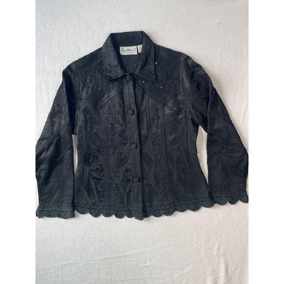 Jackets & Blazers - Flashback Black Embellished Jacket|vintage Beaded & Embroidered Boho Chic unique